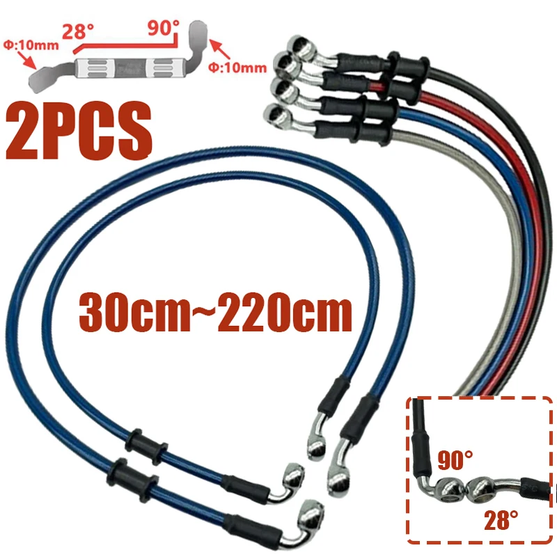 Motorcycle Brake Cable - 2x Mangueira de Freio Hidráulica de