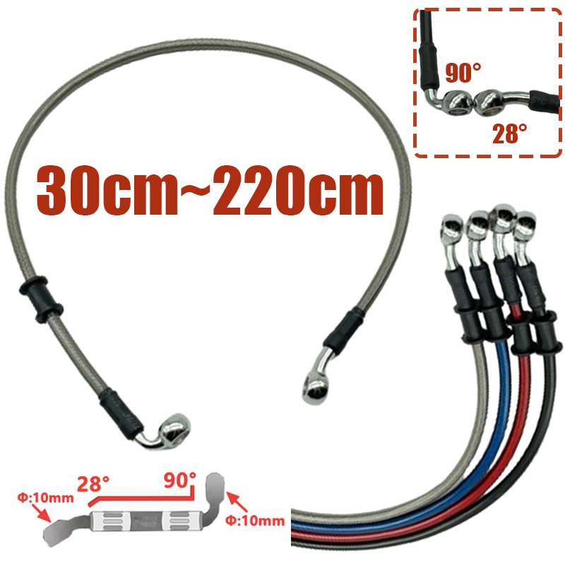 Motorcycle Brake Cable - Prata 30cm a 220cm 28 °
