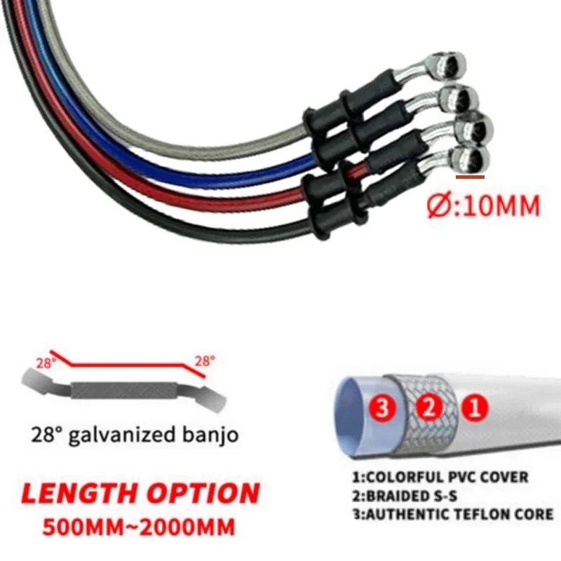2X Universal 30cm-220cm 28 °   - Motorcycle Brake Cable avaliação e preço