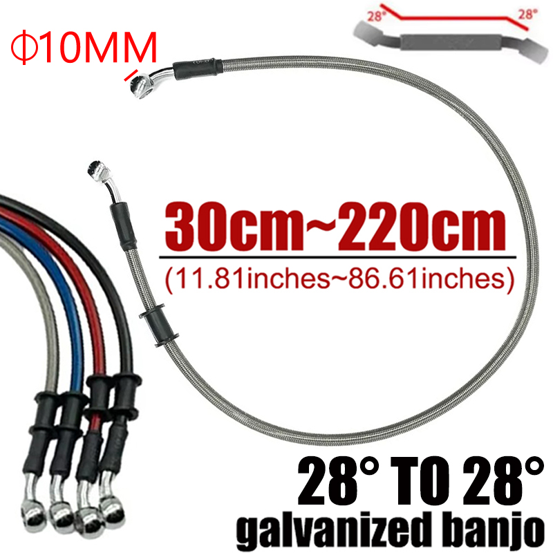 Prata 30cm a 220cm 28 °   10mm - Motorcycle Brake Cable avaliação e preço